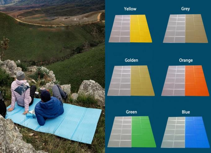 Оптовая двойная складная спальная кровать белая алюминиевая пленка закрытая камера IXPE XPE пенная спальная подушка для водонепроницаемого кемпинга для 2 человек 0